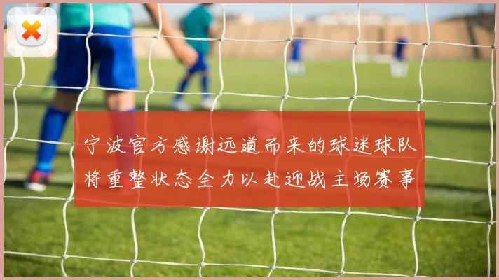 宁波官方感谢远道而来的球迷球队将重整状态全力以赴迎战主场赛事